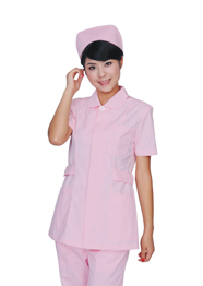護士服套裝粉色加工廠TMHSF-012